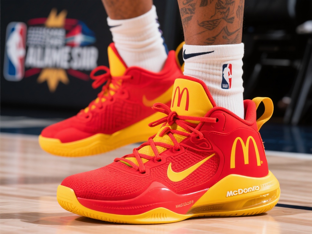 米切尔穿麦当劳全明星配色issue6，轻松砍下27分